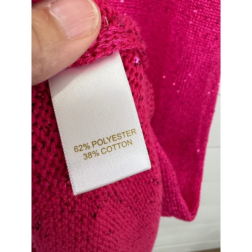 House of Harlow 1960 Sequin Knit Maxi Dress Cotton Blend Racerback Pink M - Picture 5 of 8